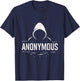Anonymous Hacker | Cybersecurity Tech T-Shirt - T-Shirt | Navy