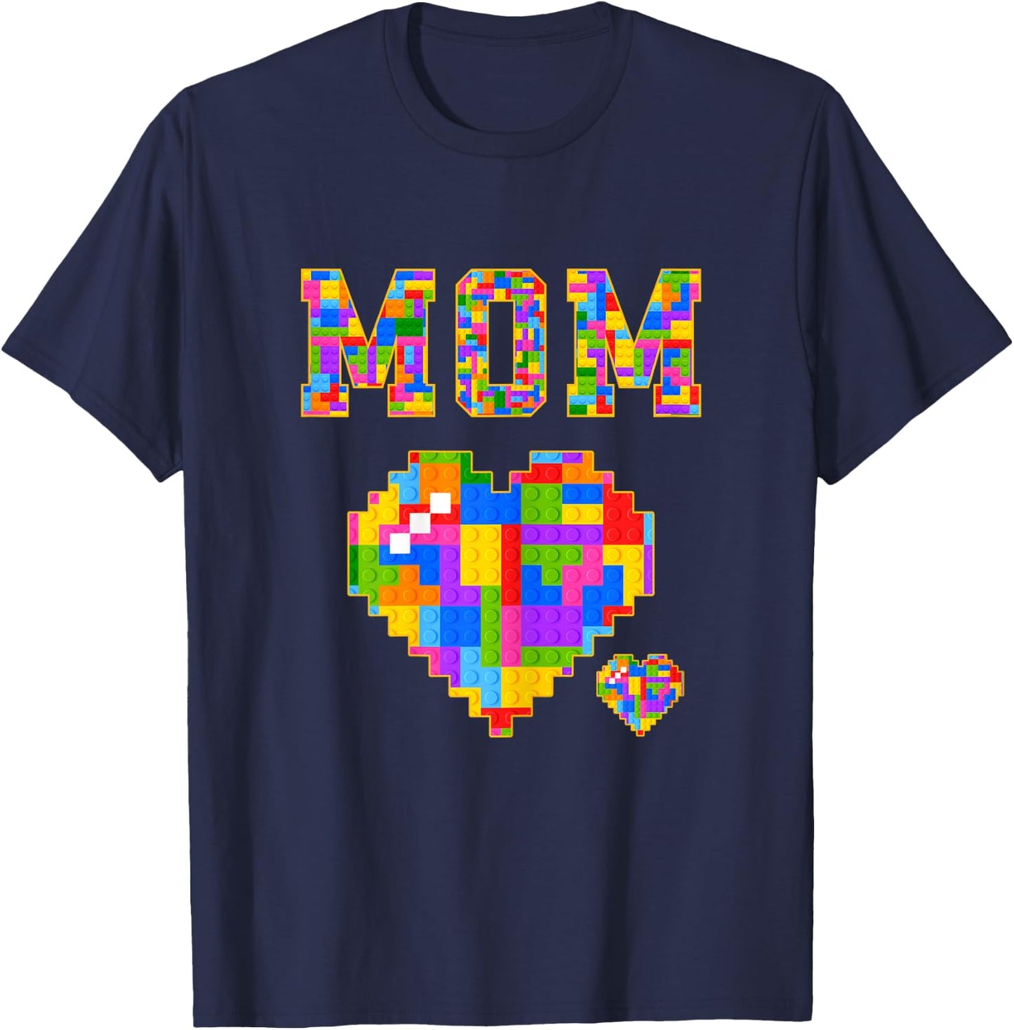 Mom Brick Builder Funny Blocks Master Builder T-Shirt - T-Shirt | Navy