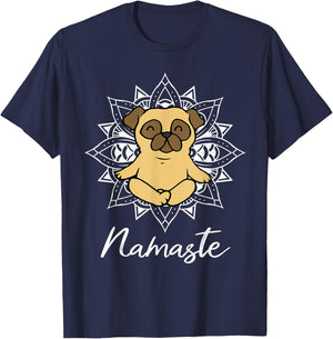 Pug yoga for a yoga workout fan T-Shirt - T-Shirt | Navy