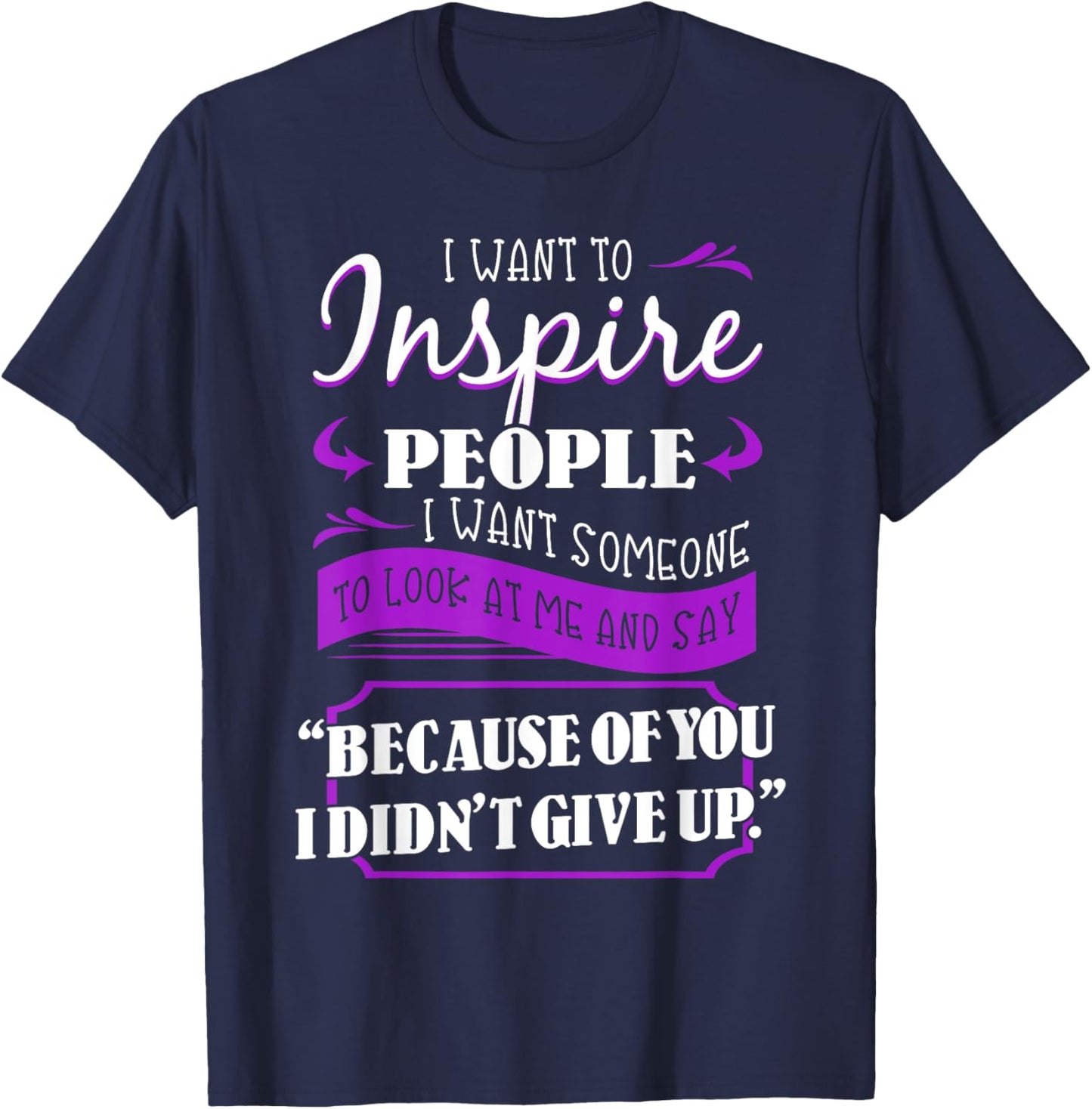SLE Awareness Lupus Butterfly Rash Cure Purple Ribbon Gift T-Shirt - T-Shirt | Navy