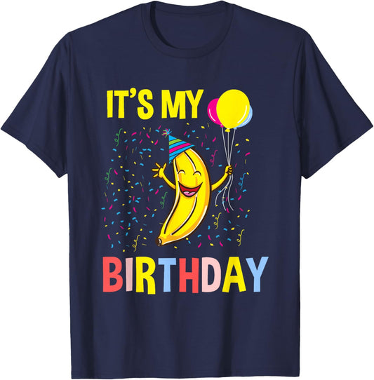Its My Birthday Banana T-Shirt - T-Shirt | Navy