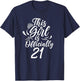 This Girl is Official 21st Celebrations Birthday Party T-Shirt - T-Shirt | Navy