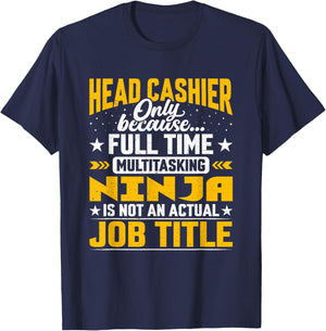 Head Cashier Job Title - Funny Head Accountant Bookkeeper T-Shirt - T-Shirt | Navy