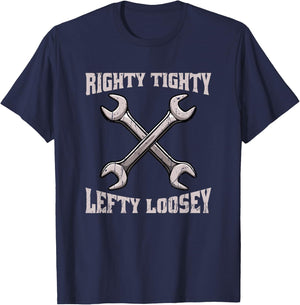 Righty tighty Lefty loosey - tool T-Shirt - T-Shirt | Navy