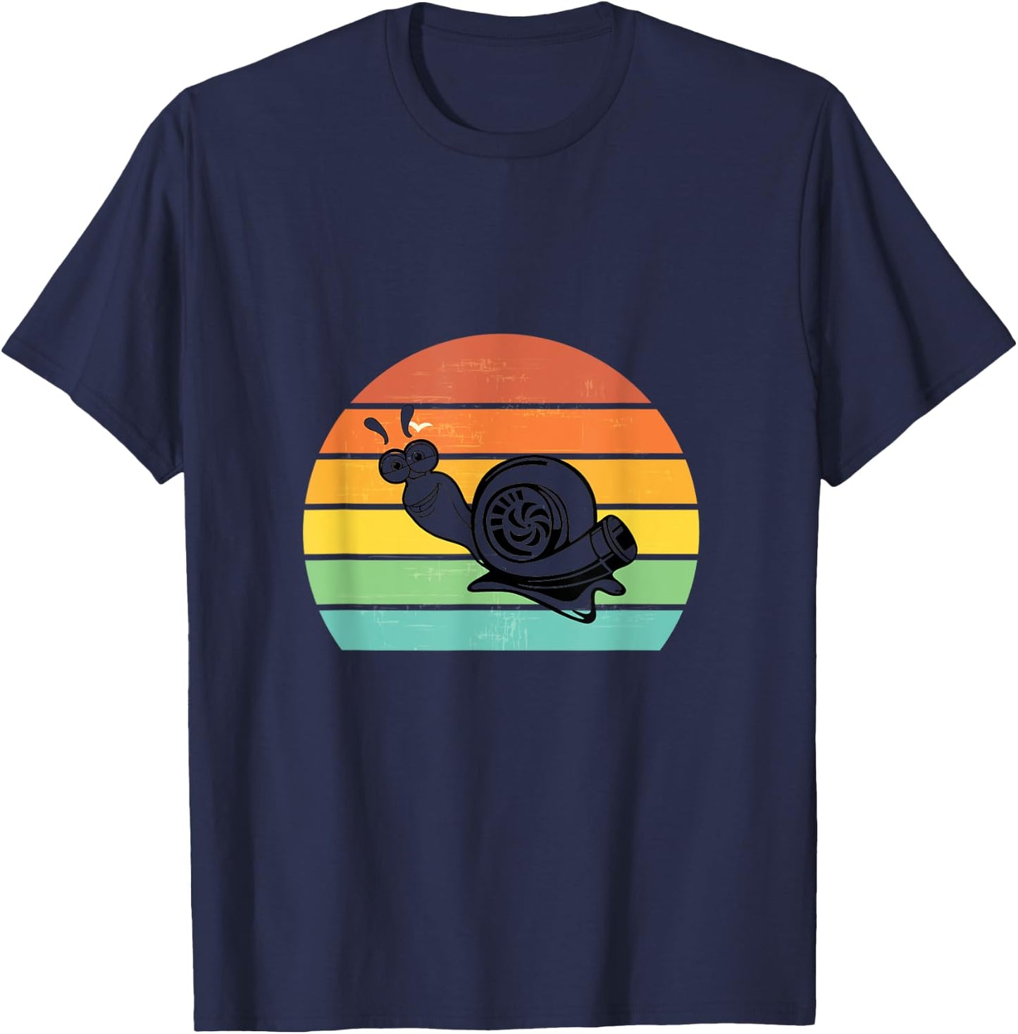 Turbo Snail Boost Racing Team Car Engine Steam Punk Style T-Shirt - T-Shirt | Navy