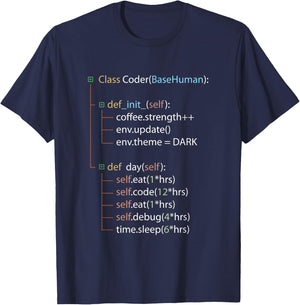 Python Coding Funny Gift T-Shirt - T-Shirt | Navy