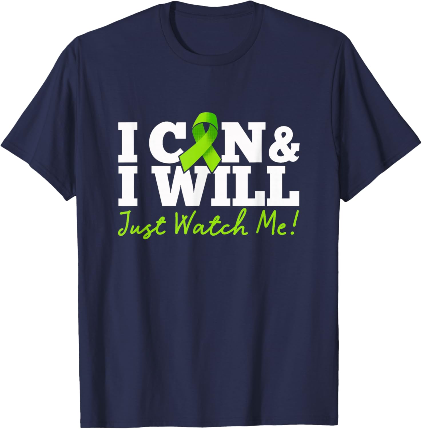 I Can & I Will Beat Lymphoma Cancer Warrior Just Watch Me T-Shirt - T-Shirt | Navy
