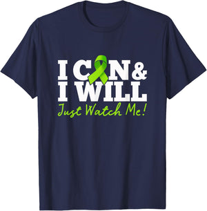 I Can & I Will Beat Lymphoma Cancer Warrior Just Watch Me T-Shirt - T-Shirt | Navy
