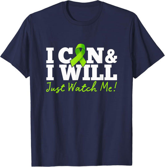 I Can & I Will Beat Lymphoma Cancer Warrior Just Watch Me T-Shirt - T-Shirt | Navy