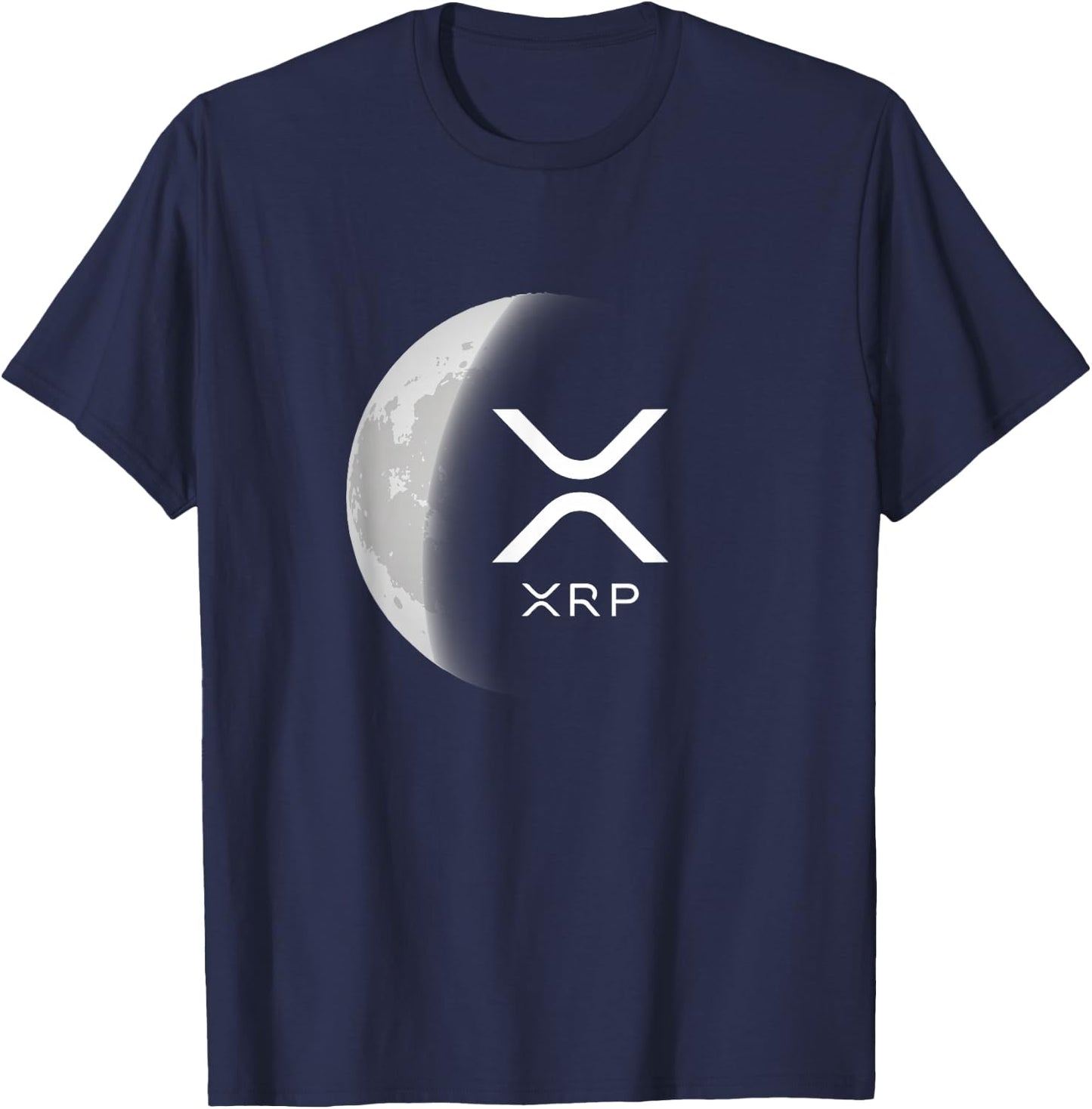 Internet money cryptocurrency Ripple XRP Moon T-Shirt - T-Shirt | Navy