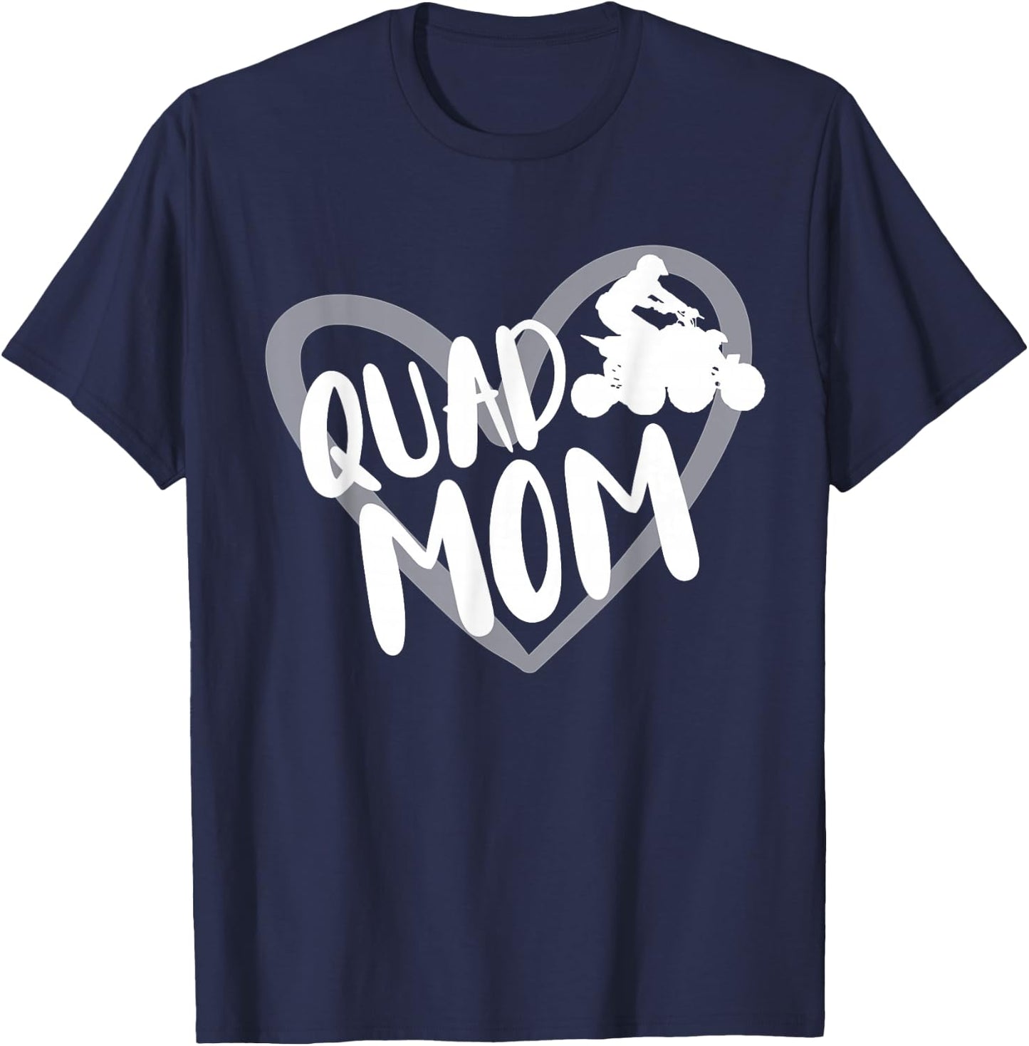 Quad Mom Bike ATV Four Wheeler Heart T-Shirt - T-Shirt | Navy