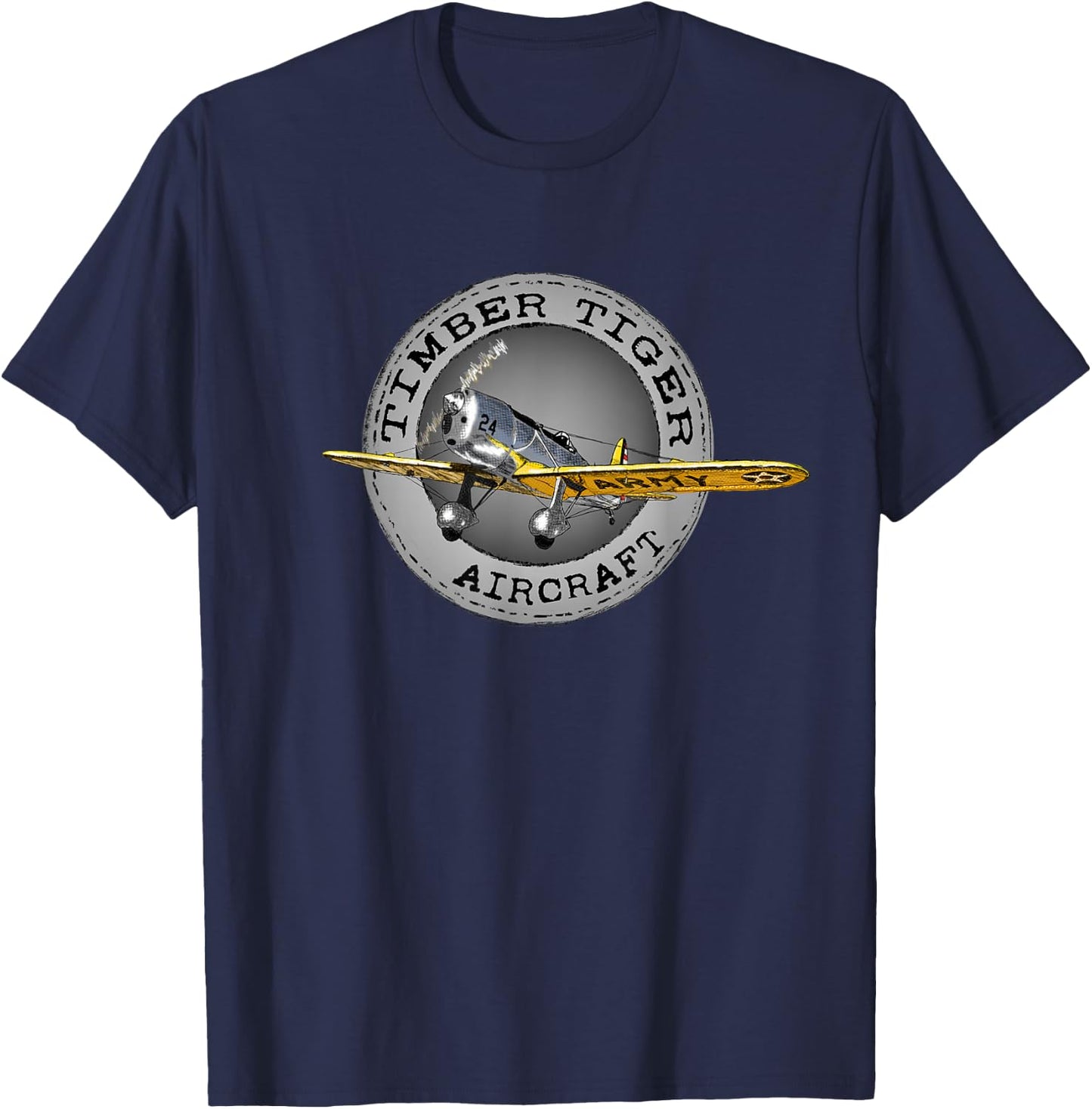 Timber Tiger Aircraft T-Shirt - T-Shirt | Navy