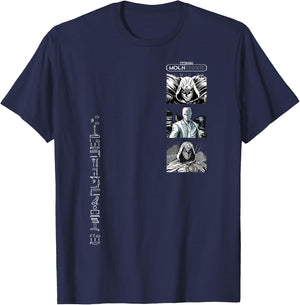 Marvel Moon Knight Comic Panels Logo T-Shirt - T-Shirt | Navy