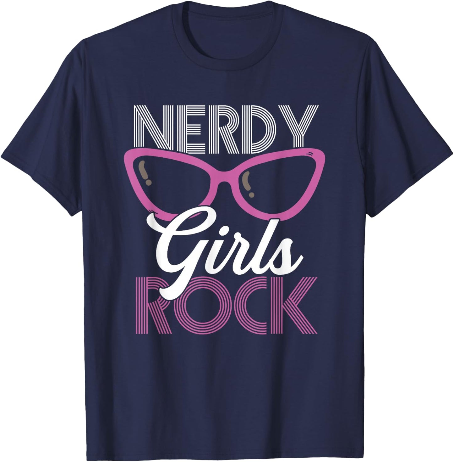 Funny Nerdy Girls Rock | Scientist Geek | Women T-Shirt - T-Shirt | Navy
