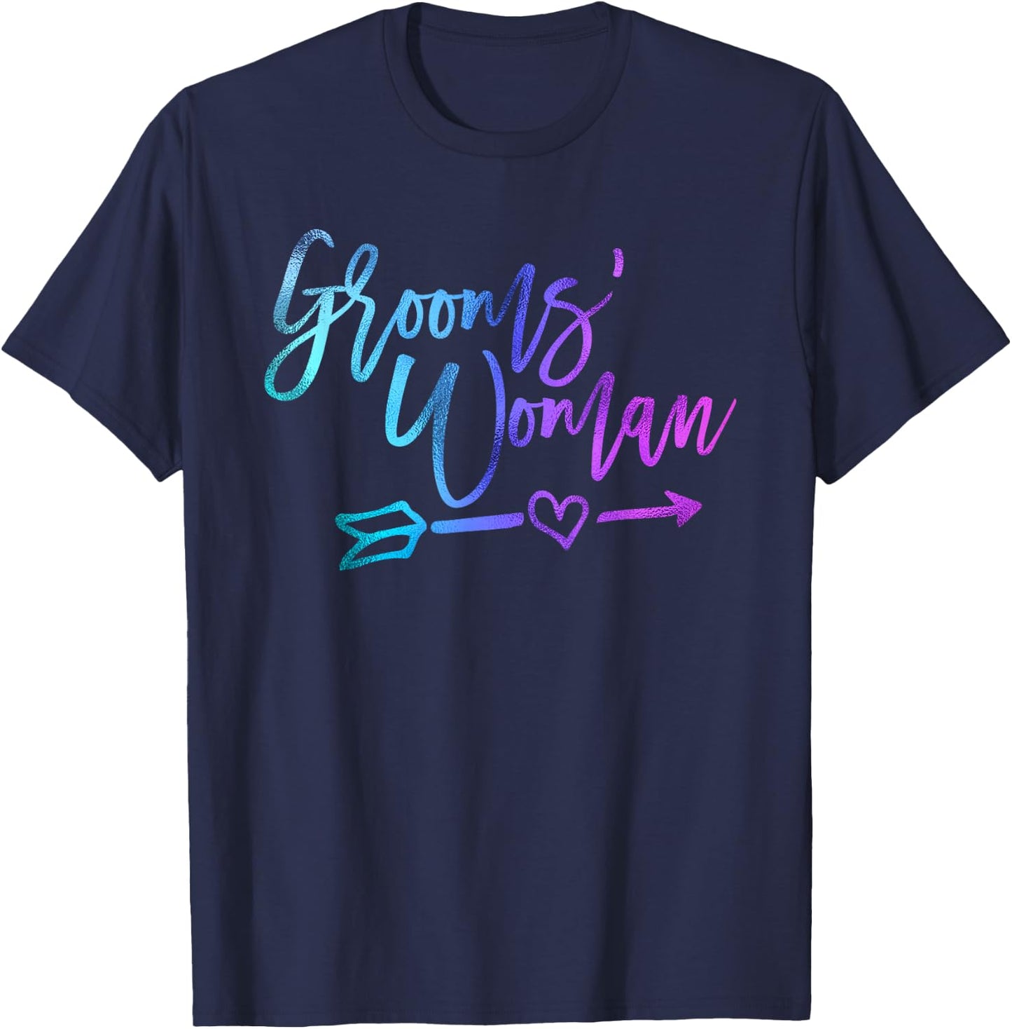 Groomswoman female groom attendant matching wedding T-Shirt - T-Shirt | Navy