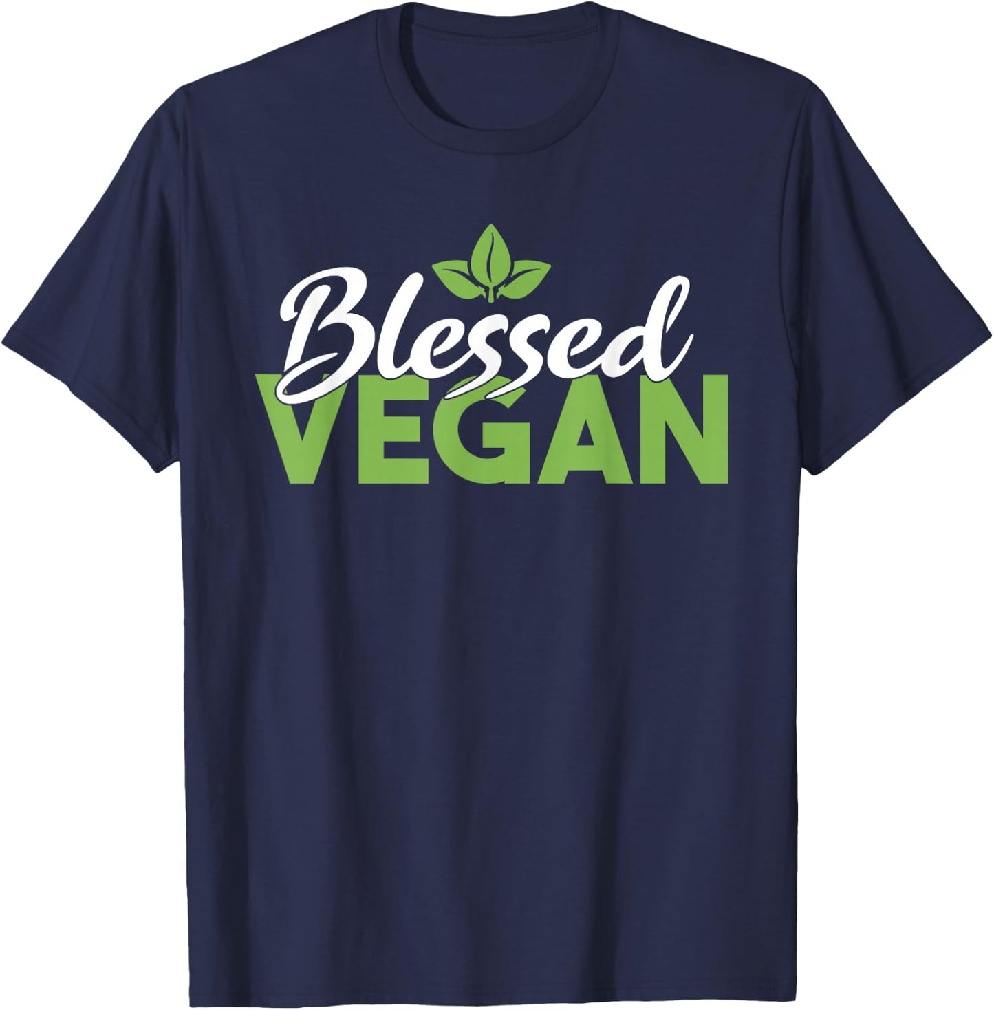 Blessed Vegan Veggie Lover Vegan T-Shirt - T-Shirt | Navy