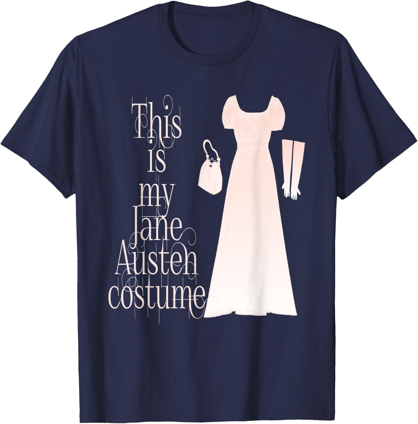 This Is My Jane Austen Costume Funny Halloween Vintage T-Shirt - T-Shirt | Navy