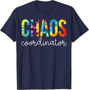 Chaos Coordinator Tie Dye Appreciation Day Back To School T-Shirt - T-Shirt | Navy