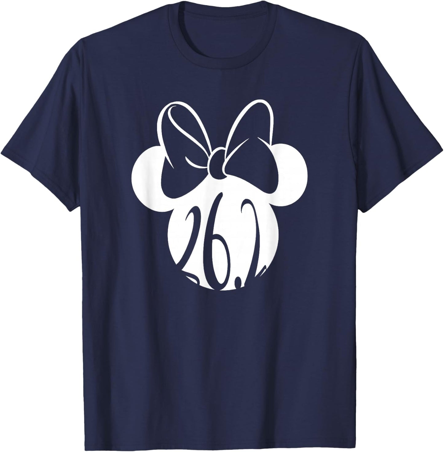 Disney Mickey And Friends Minnie Mouse Marathon 26.2 Logo T-Shirt - T-Shirt | Navy