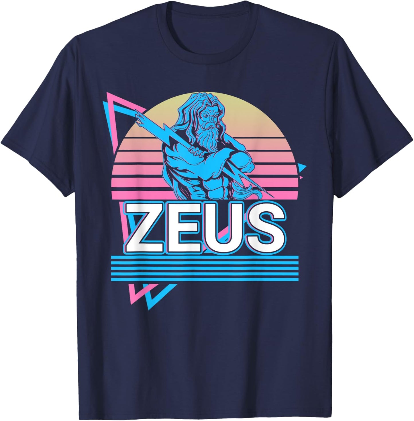 Zeus Greek God Of Sky T-Shirt - T-Shirt | Navy