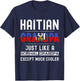 Haitian Grandpa fathers day from kids son funny men birthday T-Shirt - T-Shirt | Navy