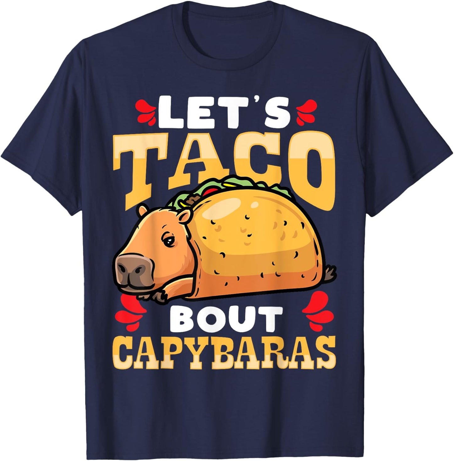 Capybara Cinco De Mayo Taco Giant Cavy Rodent T-Shirt - T-Shirt | Navy