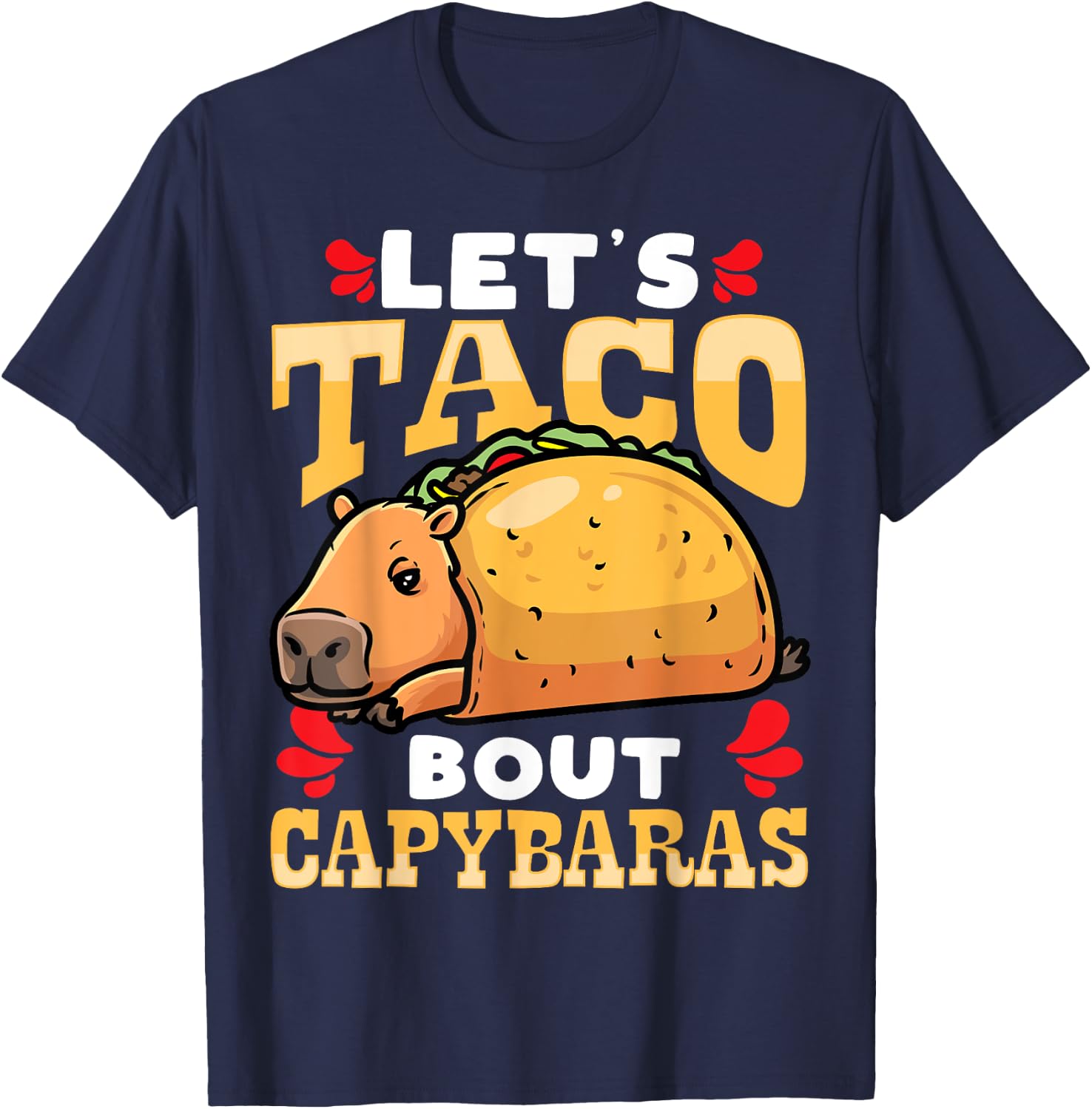 Capybara Cinco De Mayo Taco Giant Cavy Rodent T-Shirt - T-Shirt | Navy