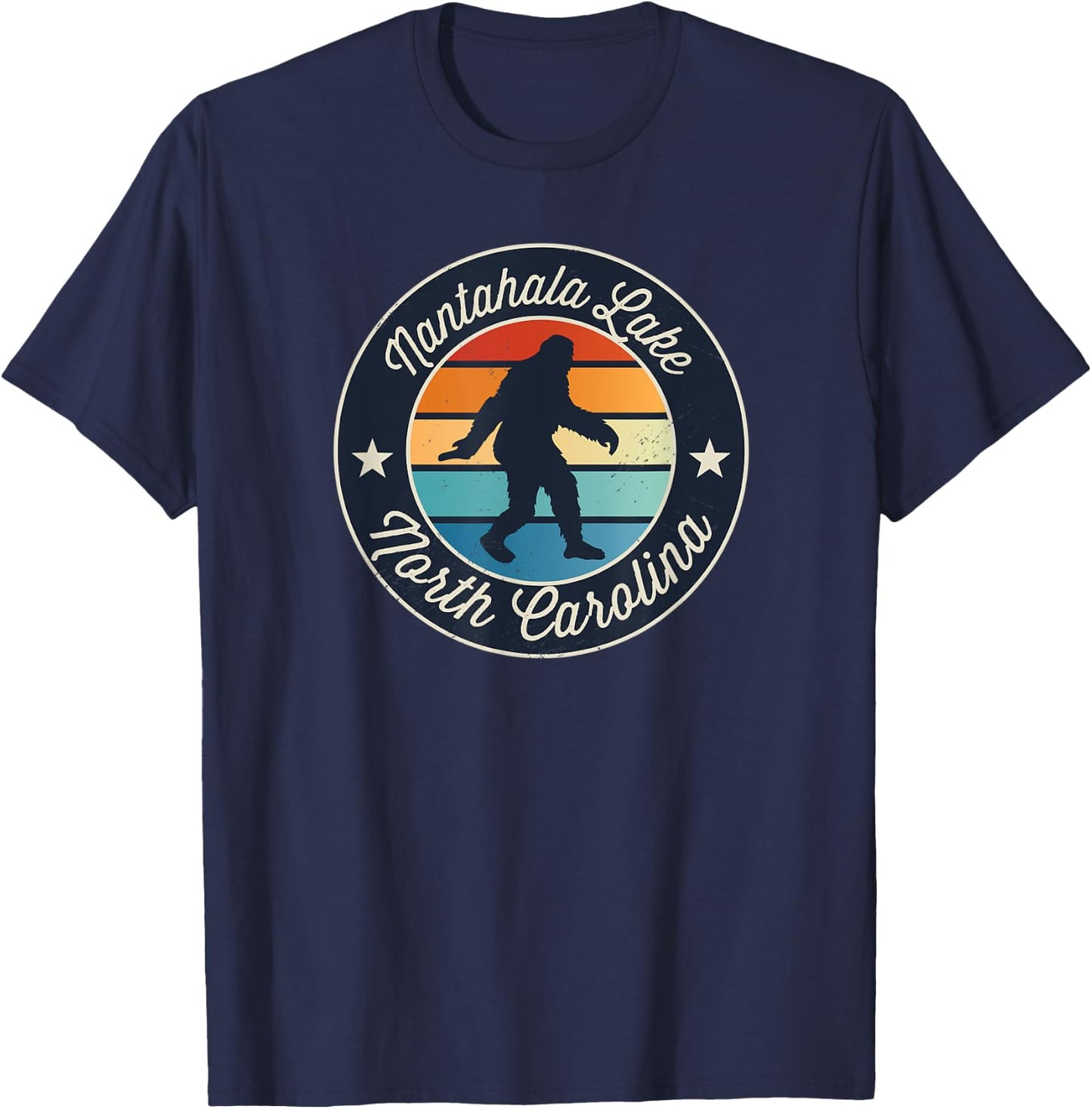 Nantahala Lake North Carolina Sasquatch Souvenir T-Shirt - T-Shirt | Navy
