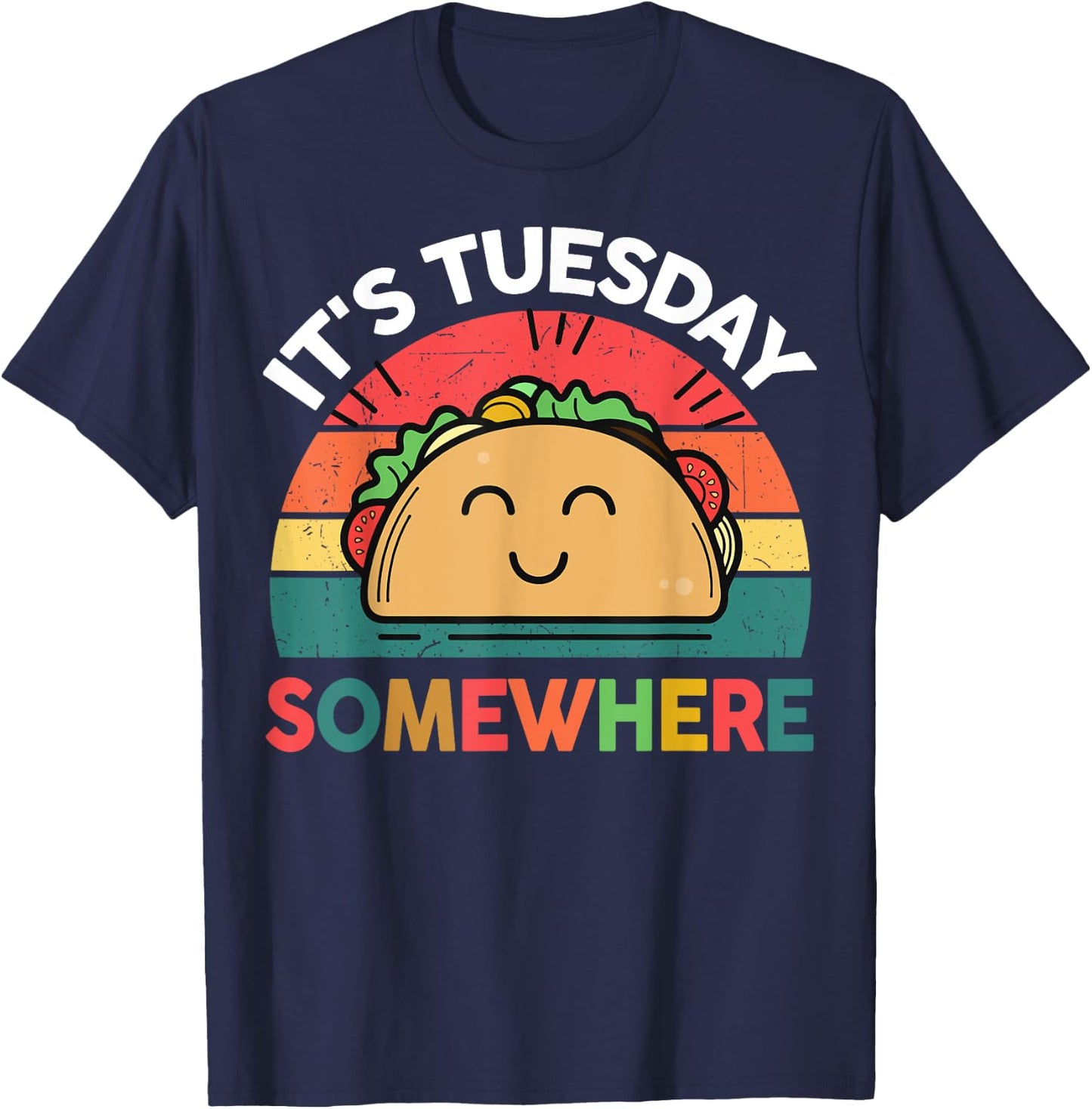 Taco-Shirt Its Tuesday Somewhere Cute Funny Kids Boy Toddler T-Shirt - T-Shirt | Navy