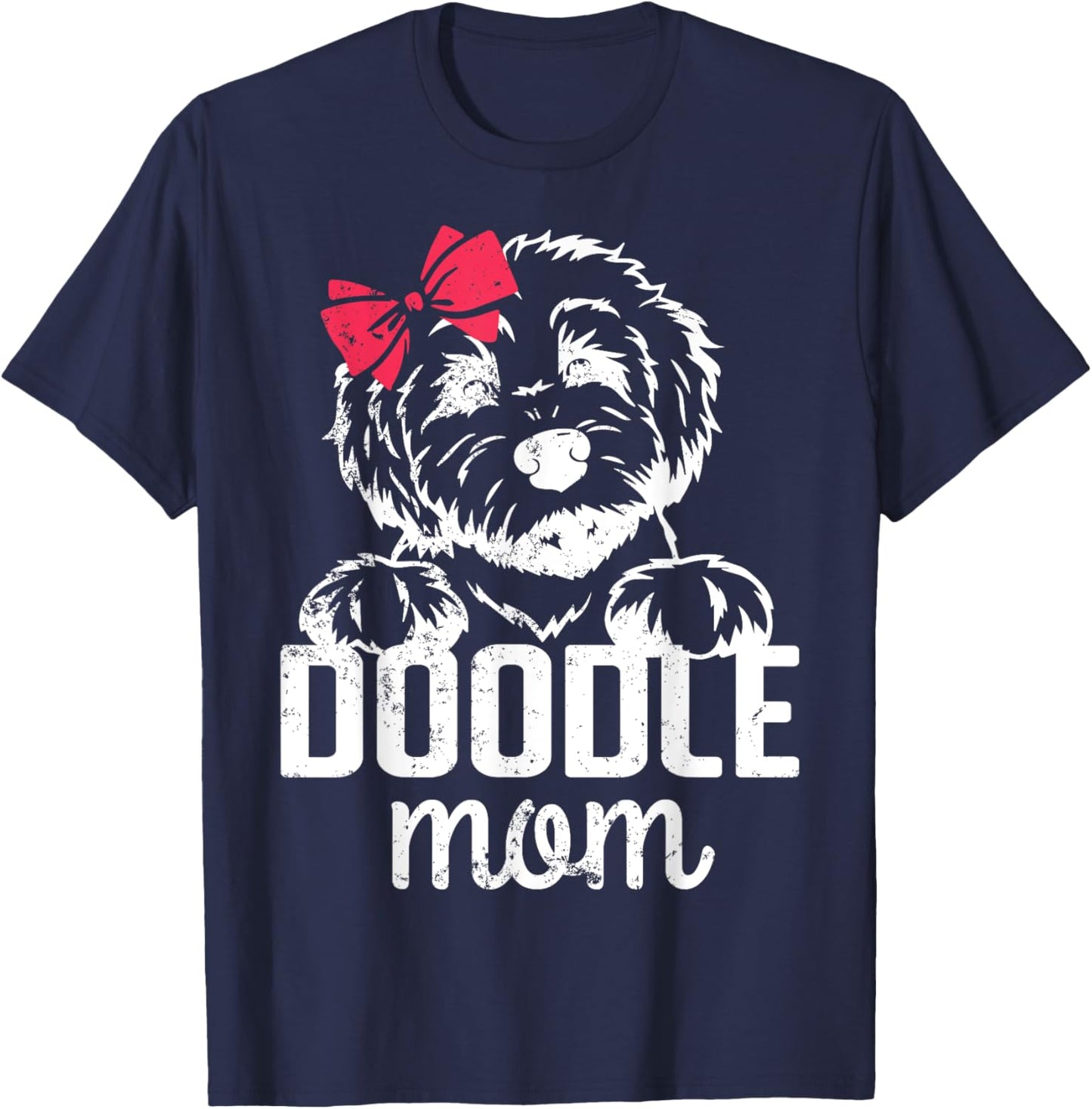 Vintage Doodle Mom Mother - Aussie Doodle & Goldendoodle T-Shirt - T-Shirt | Navy