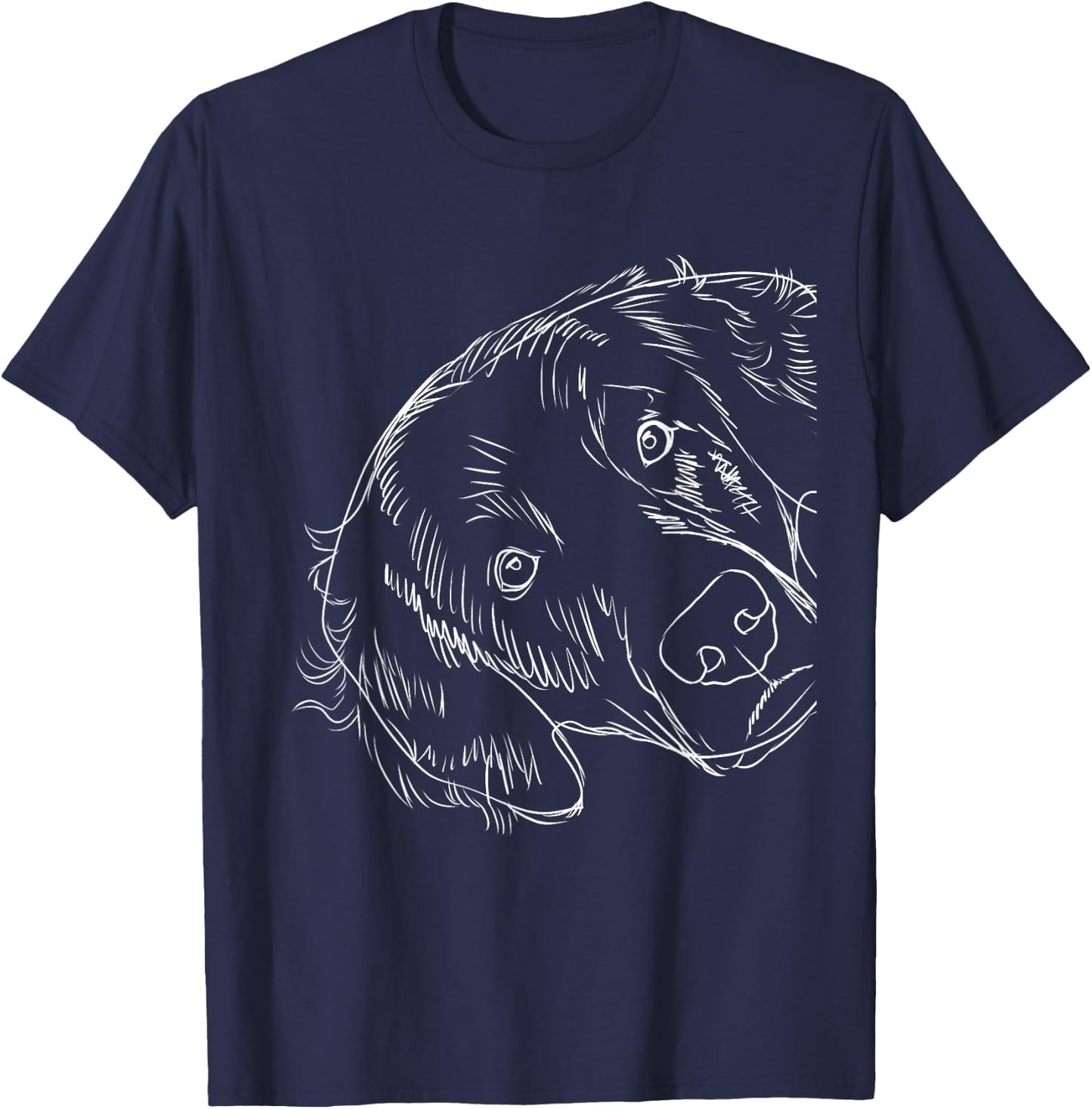 Funny Dog Flat Coated Retriever Women Kids T-Shirt - T-Shirt | Navy