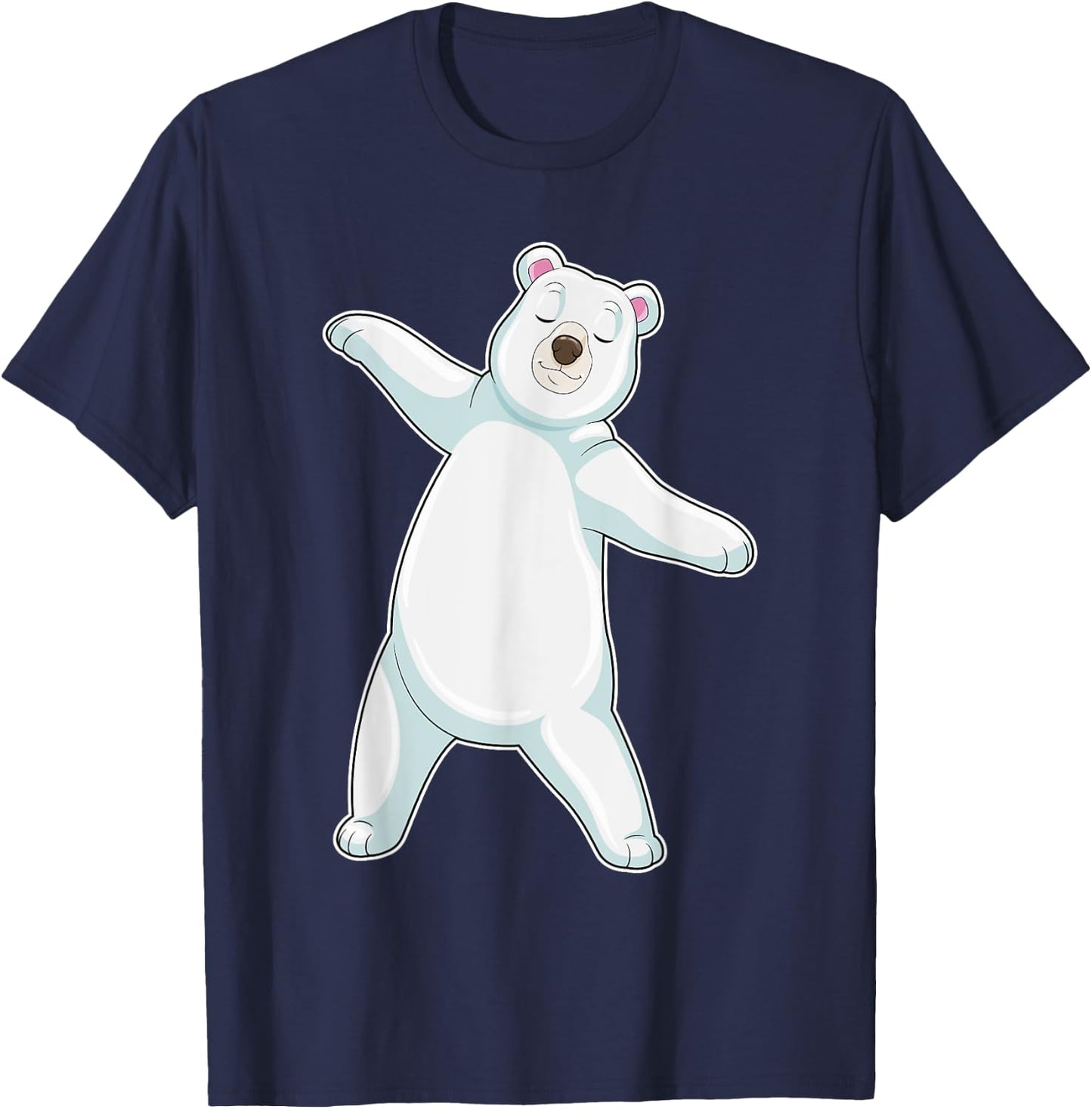 Polar bear Yoga Fitness Gymnastics T-Shirt - T-Shirt | Navy