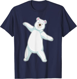 Polar bear Yoga Fitness Gymnastics T-Shirt - T-Shirt | Navy