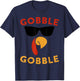 Gobble Gobble Turkey Thanksgiving Day Gifts Trot Leg Day T-Shirt - T-Shirt | Navy