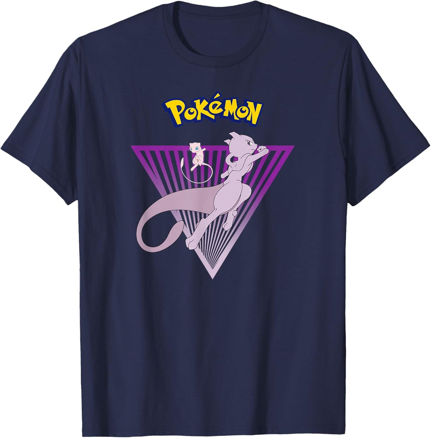 Pokemon Mewtwo and Mew T-Shirt - T-Shirt | Navy
