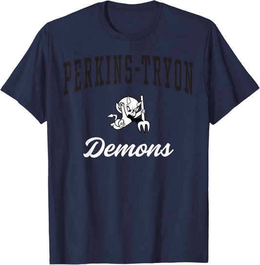 Perkins-Tryon High School Demons C3 T-Shirt - T-Shirt | Navy