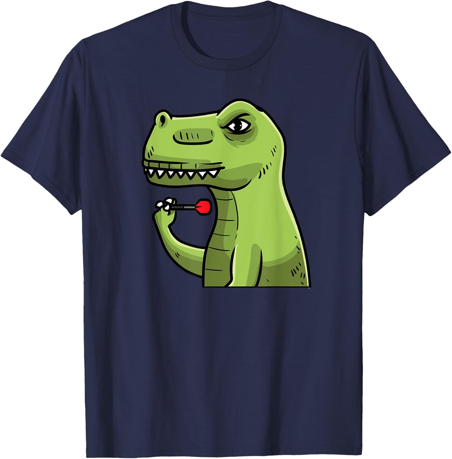 Darts Dinosaur Dart T-Rex Darts Player T-Shirt - T-Shirt | Navy