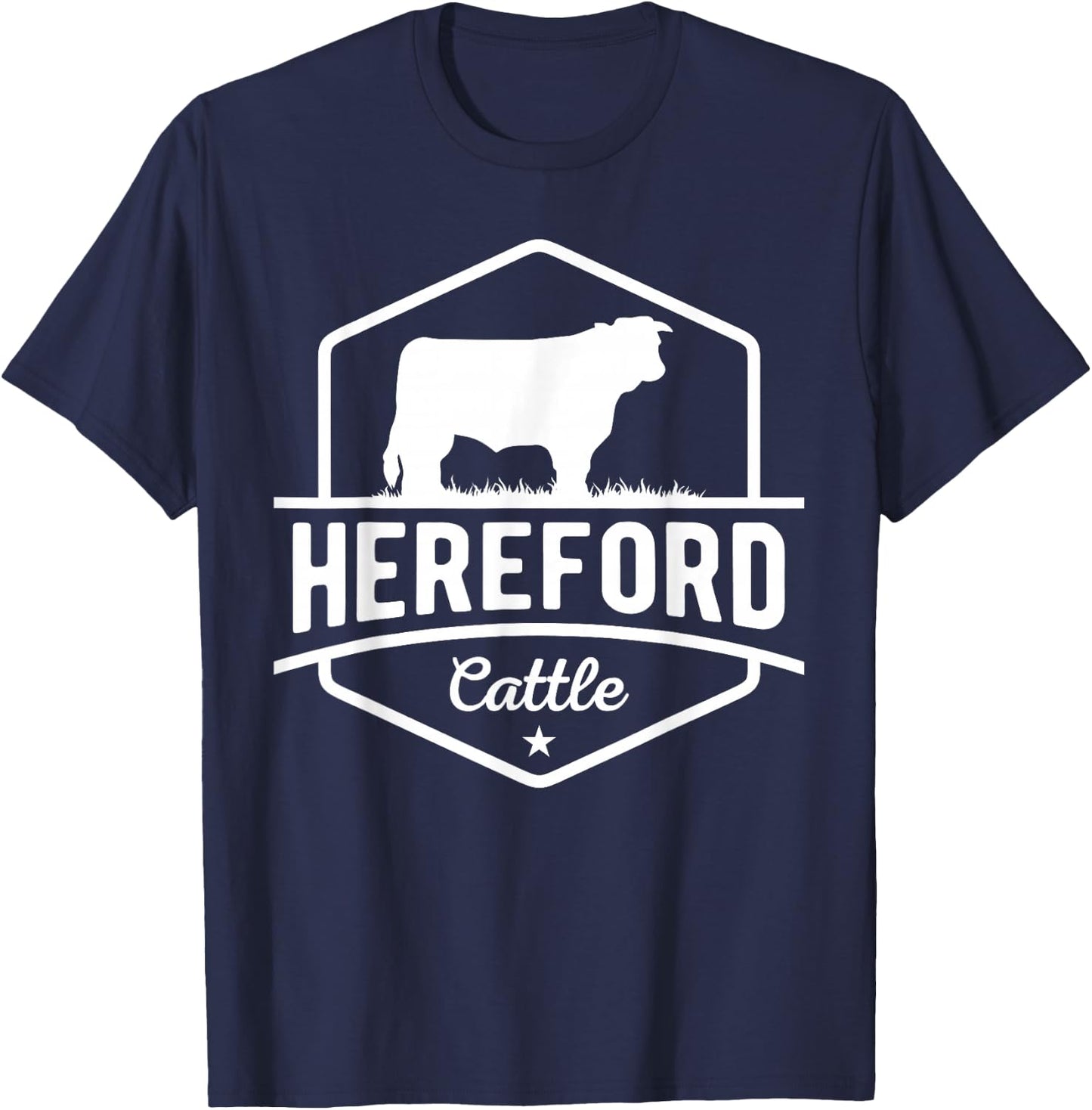 Hereford Cattle - Hereford Cow For Cattle Farmer T-Shirt - T-Shirt | Navy