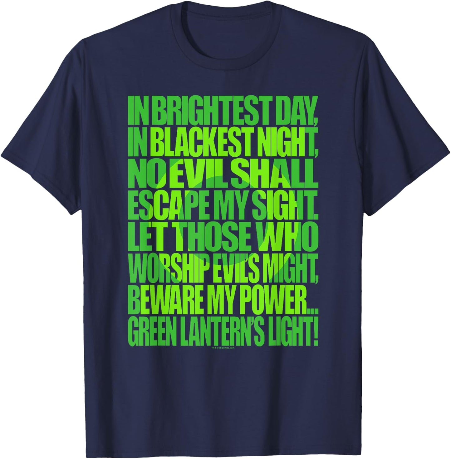 Green Lantern Oath T-Shirt - T-Shirt | Navy