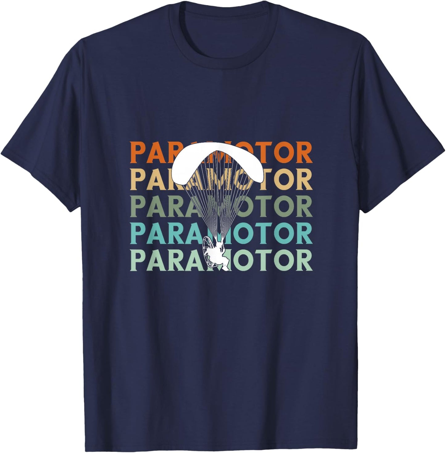 Paramotor Paraglider Paramotoring Paragliding Parachuting T-Shirt - T-Shirt | Navy