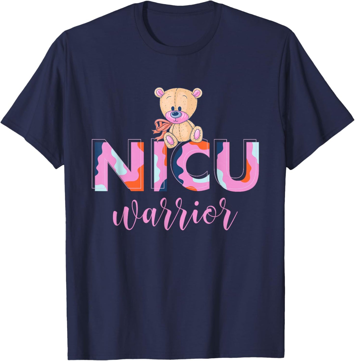 NICU Warrior, Neonatal Intensive Care Unit T-Shirt - T-Shirt | Navy
