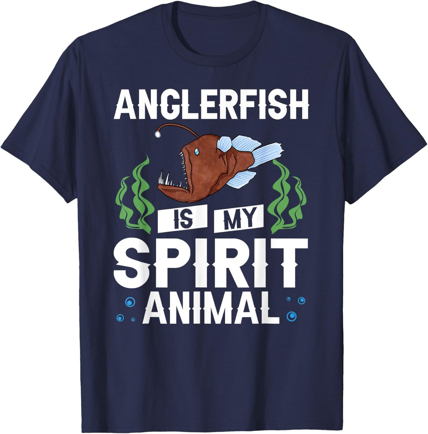 Anglerfish Deep Sea Angler Fish Skeleton T-Shirt - T-Shirt | Navy