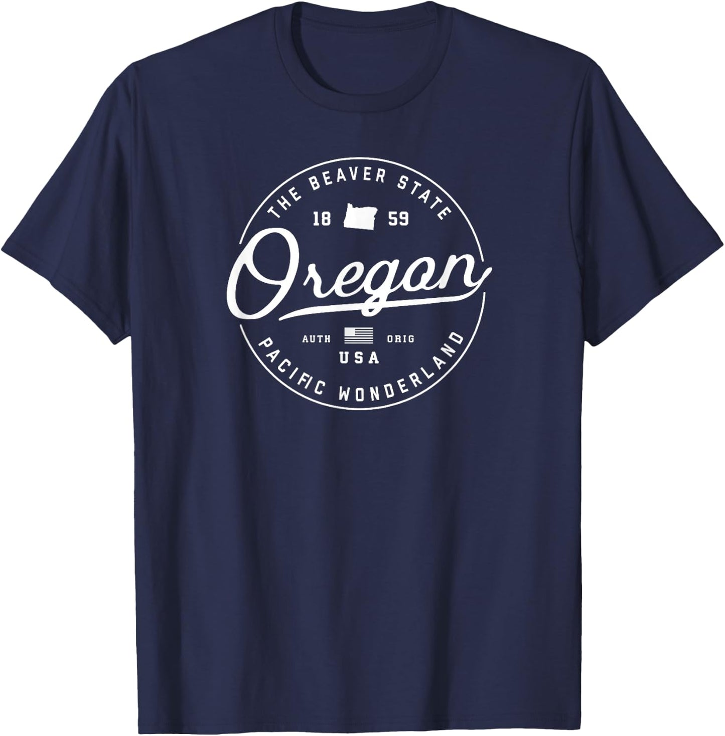 Oregon OR Travel Vacation Shirt State Slogan T-Shirt - T-Shirt | Navy