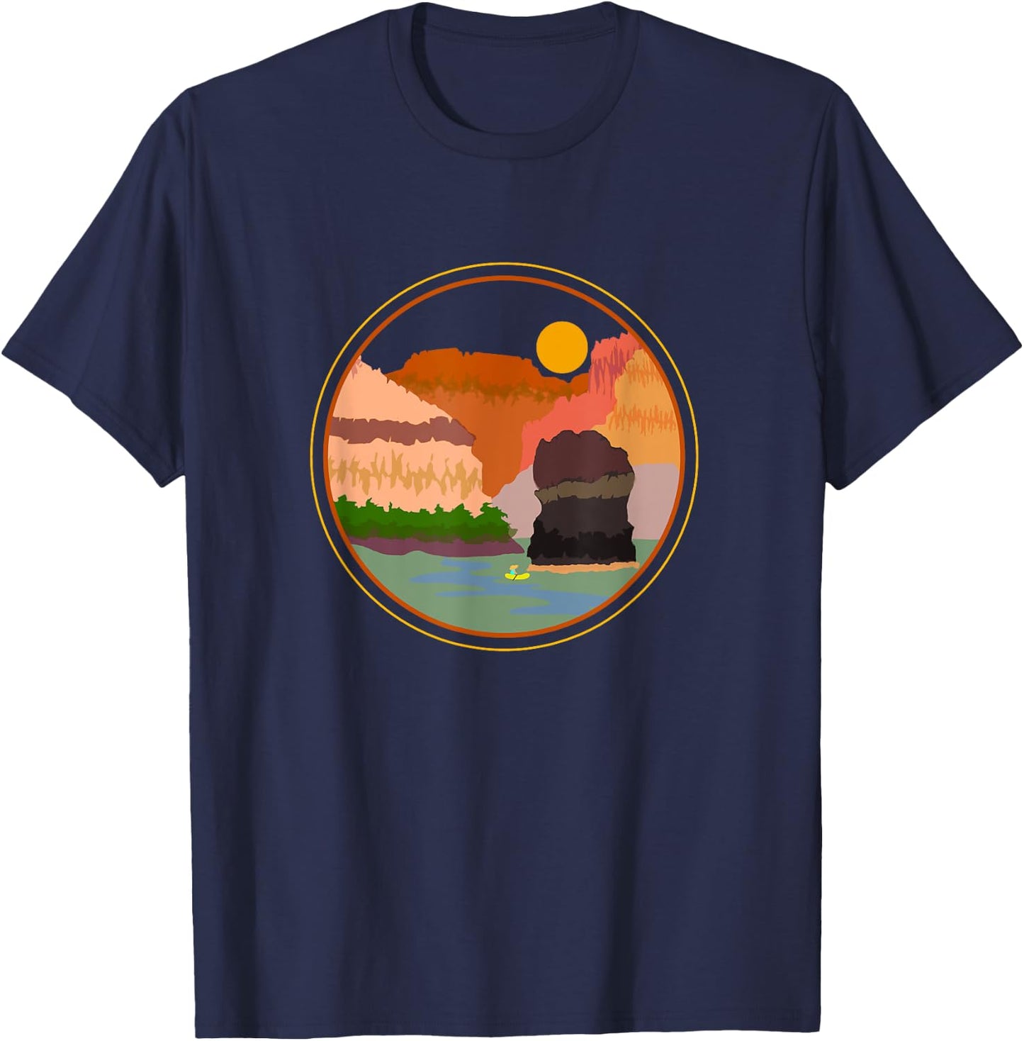 Vulcan's Anvil Grand Canyon National Park Lava Falls Rafting T-Shirt - T-Shirt | Navy
