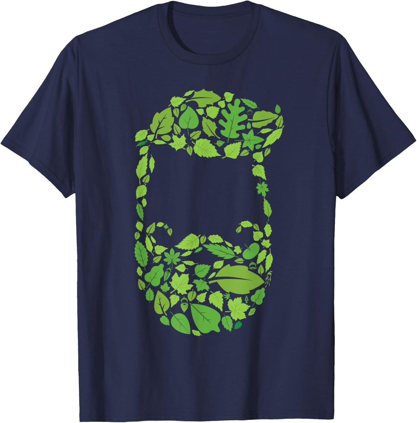 Leaf Beard - Big Beard Forest T-Shirt - T-Shirt | Navy