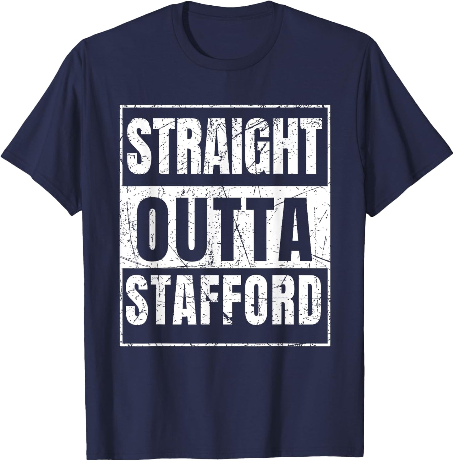 Straight Outta Stafford T-Shirt - T-Shirt | Navy