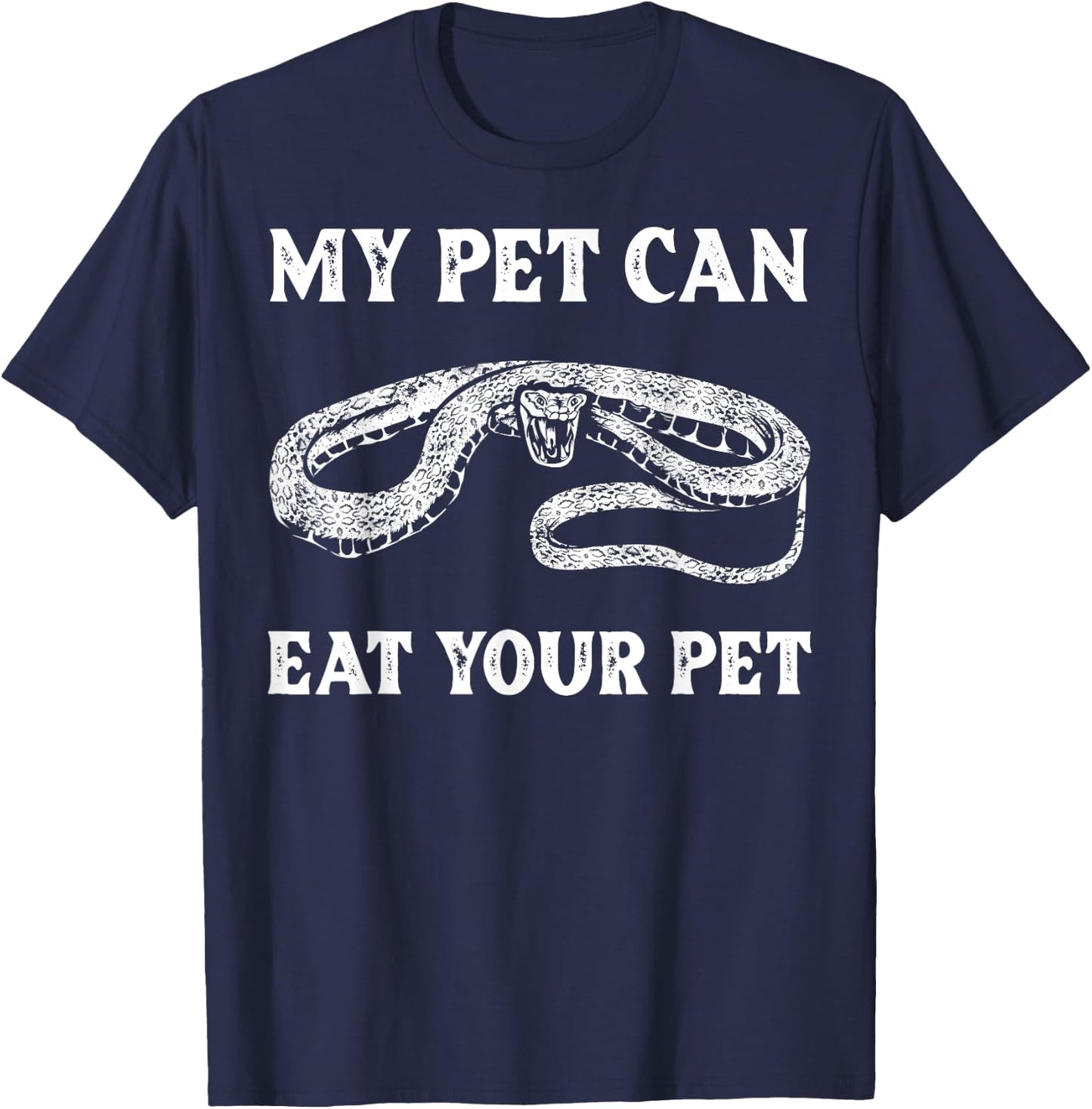 Funny Snake Reptile Lover Men Women Boys Girls Cobra Python T-Shirt - T-Shirt | Navy