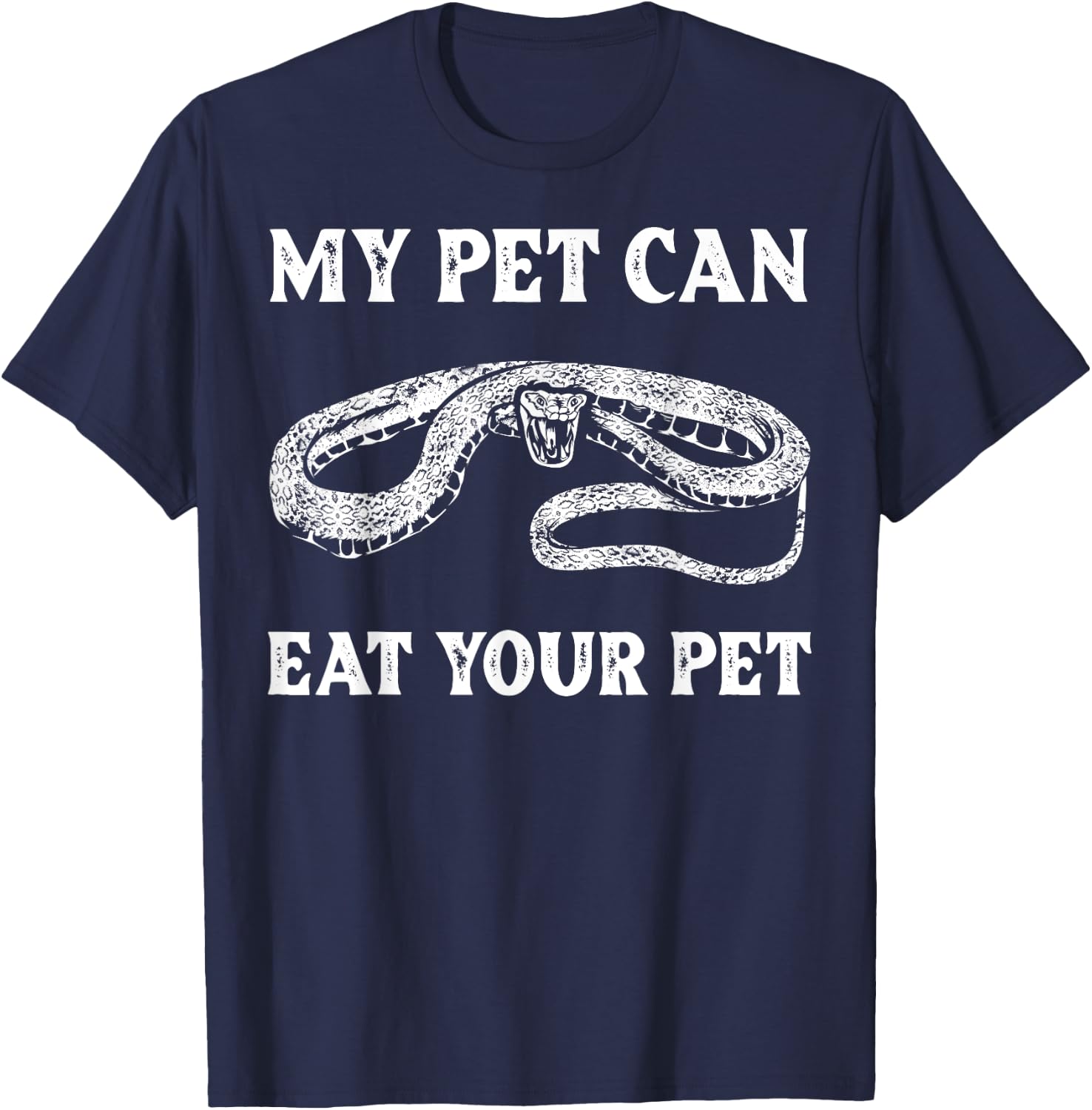 Funny Snake Reptile Lover Men Women Boys Girls Cobra Python T-Shirt - T-Shirt | Navy