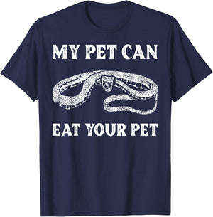 Funny Snake Reptile Lover Men Women Boys Girls Cobra Python T-Shirt - T-Shirt | Navy