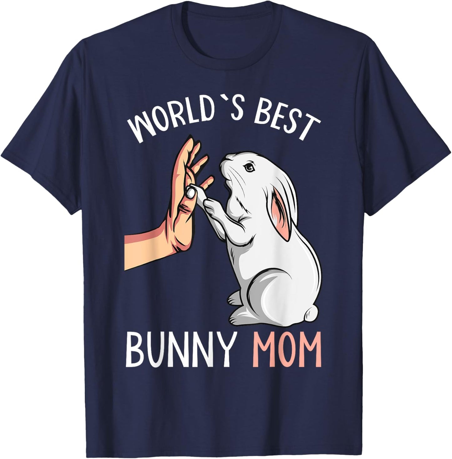World´s Best Bunny Mom Rabbit Love Easter Girls T-Shirt - T-Shirt | Navy